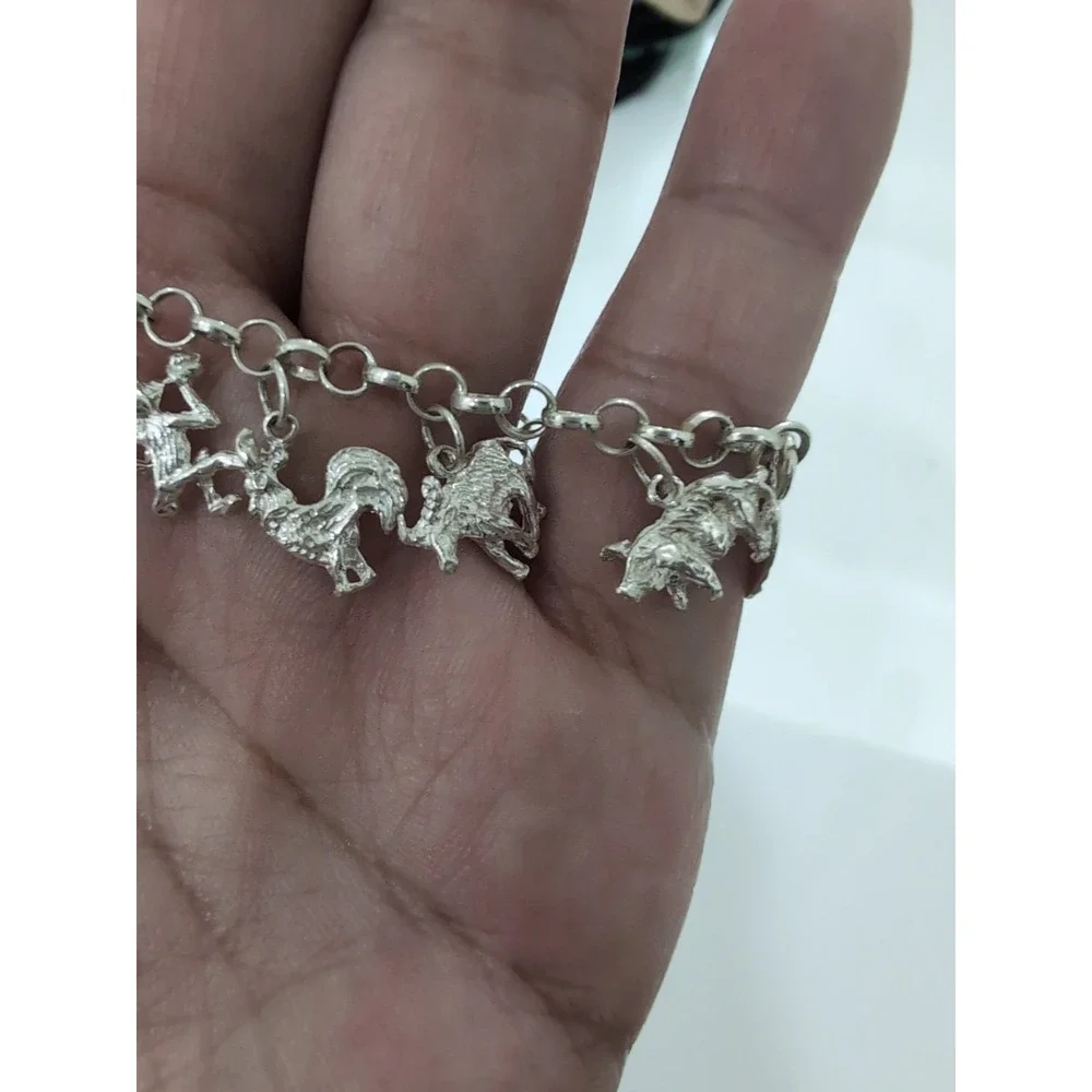 12‎ Animal Charm Bracelet Chinese Zodiac Silver 7